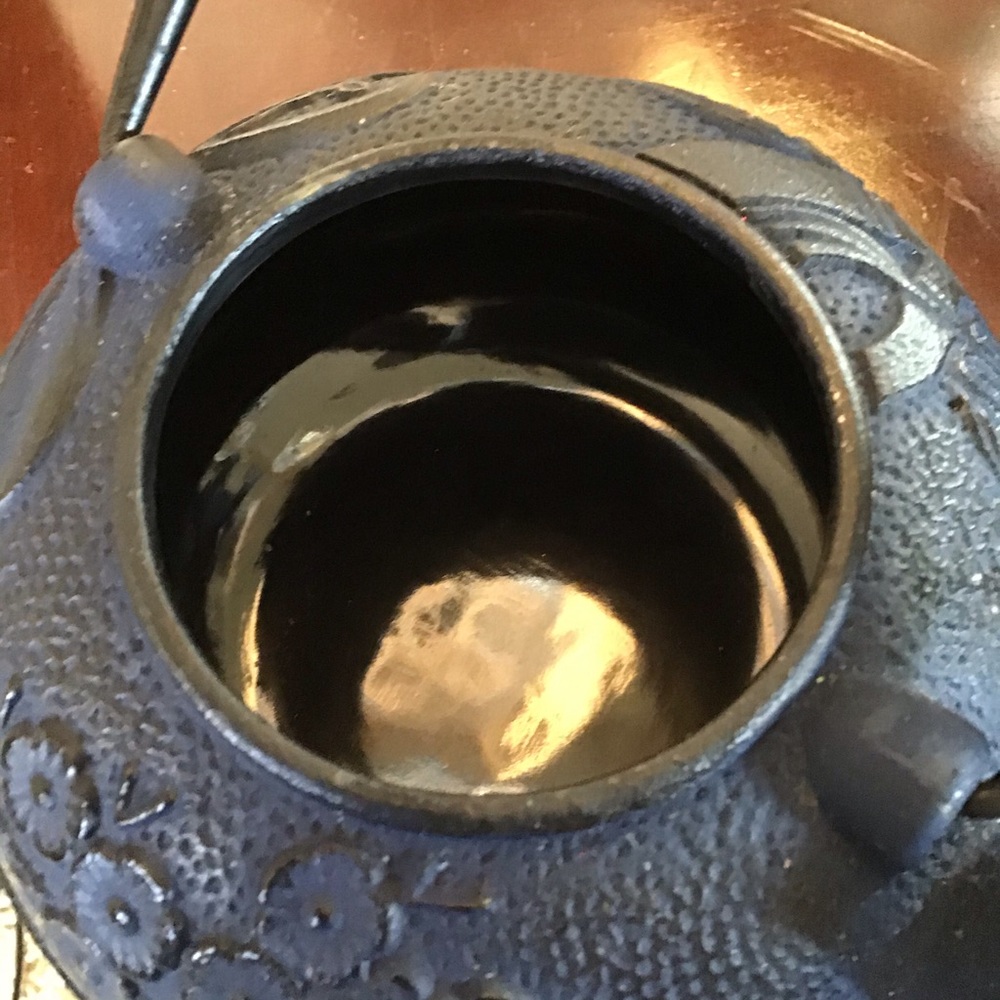 NEW Unity Tetsubin Cast Iron Blue Bamboo Teapot - Picture 6 of 7